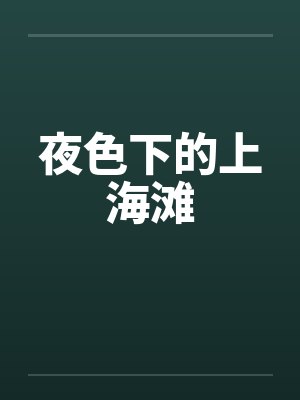 夜色下的上海滩 夜色下的上海滩