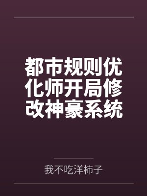 都市规则优化师开局修改神豪系统